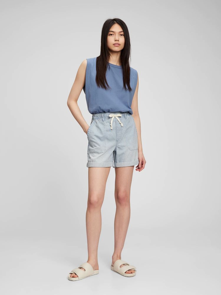 Denim Pull-On Shorts with Washwell