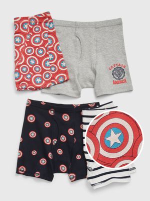 GapKids | Marvel 100% Organic Cotton Captain America Boxer Briefs