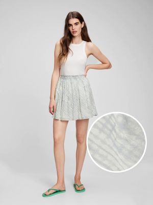 Tiered Pull-On Mini Skirt