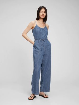 Denim Jumpsuit with Washwell