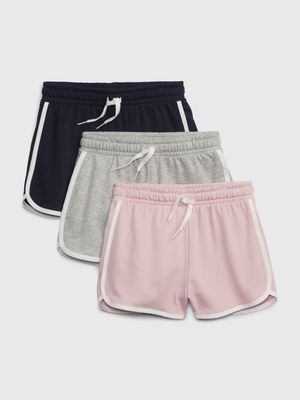 Kids Pull-On Dolphin Shorts (3-Pack