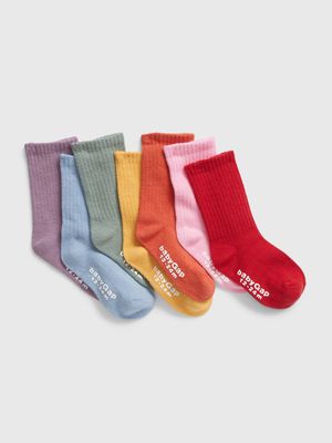Toddler Organic Cotton Crew Socks (7-Pack