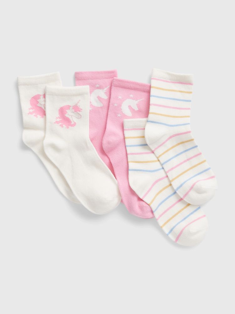 Kids Unicorn Crew Socks (3-Pack