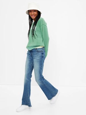 Teen Low Rise Flare Jeans with Washwell