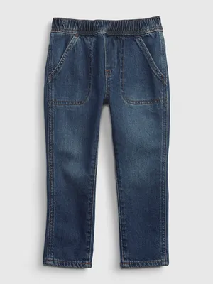 Toddler Pull-On Easy Taper Jeans with Washwell