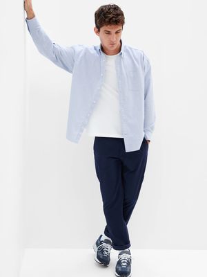 Oversized Oxford Shirt with In-Conversion Cotton