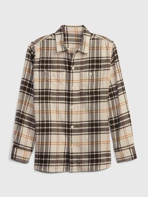 Kids 100% Organic Cotton Flannel Shirt