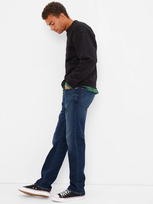 Soft Flex Straight Jeans with Washwell