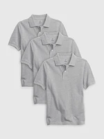 Kids Organic Cotton Uniform Polo Shirt (3-Pack