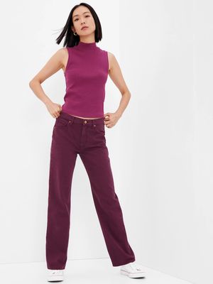 Mid Rise 90s Loose Jeans with Washwell