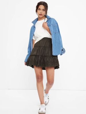 Teen 100% Organic Cotton Eyelet Skirt