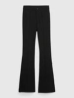 High Rise Ponte Split Flare Pants