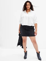 Eyelet Cropped Shirt