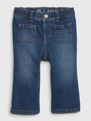 Baby Organic Cotton Flare Jeans with Washwell