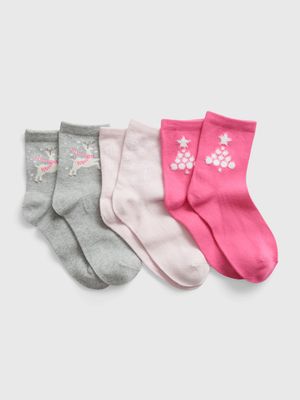 Kids Holiday Crew Socks (3-Pack
