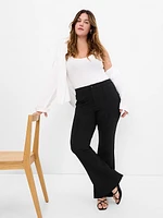 High Rise Ponte Split Flare Pants