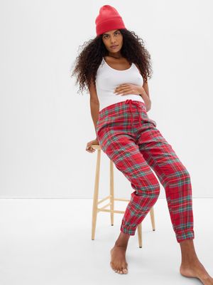 Maternity Under Belly Plaid PJ Pants