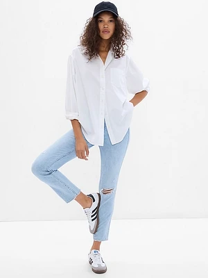 Mid Rise Split-Hem Vintage Slim Jeans