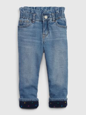Toddler Fleece-Lined Just Like Mom Jeans with Washwell