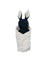 Bunny Rattle and Burp Cloth