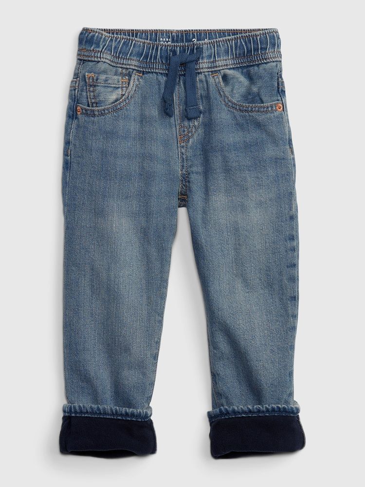 Toddler Fleece-Lined Slim Jeans with Washwell