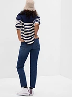 High Rise Cheeky Straight Jeans