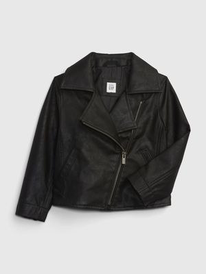 Toddler Faux-Leather Moto Jacket