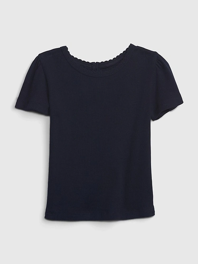 Toddler Puff Sleeve Rib T-Shirt