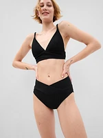 Rib Crossover Bikini Bottom