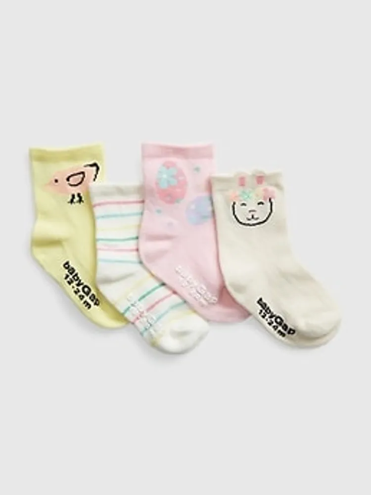 Toddler Spring Crew Socks (4-Pack