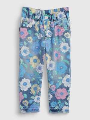 Toddler Floral Just Like Mom Jeans with Washwell