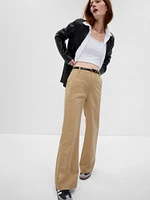 High Rise Flare Khakis