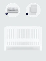 babyGap Charlie Crib with Clouds and Stripes Bedding Bundle