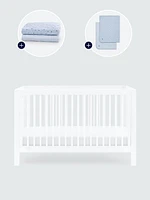 babyGap Charlie Crib with Blue Stars and Stripes Bedding Bundle