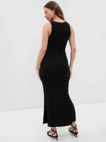 Maternity Split-Hem Modal Maxi Dress