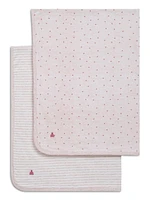 babyGap Charlie Crib with Pink Hearts and Stripes Bedding Bundle