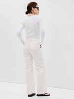 High Rise Flare Khakis