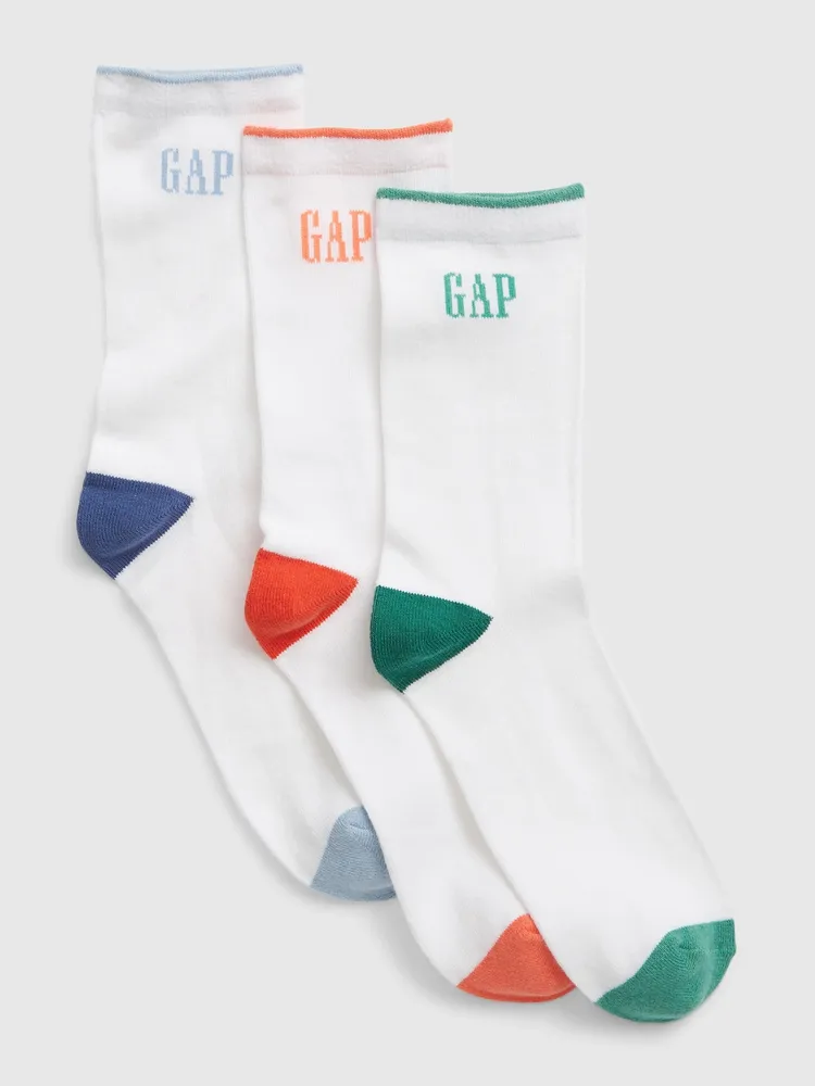 Kids Gap Logo Crew Socks (3-Pack