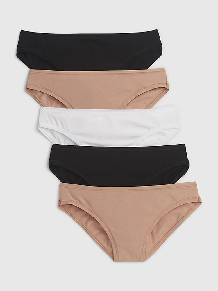 Organic Stretch Cotton Bikini (5-Pack)