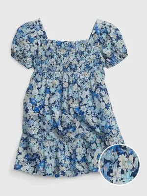 Toddler Puff Sleeve Floral Dress
