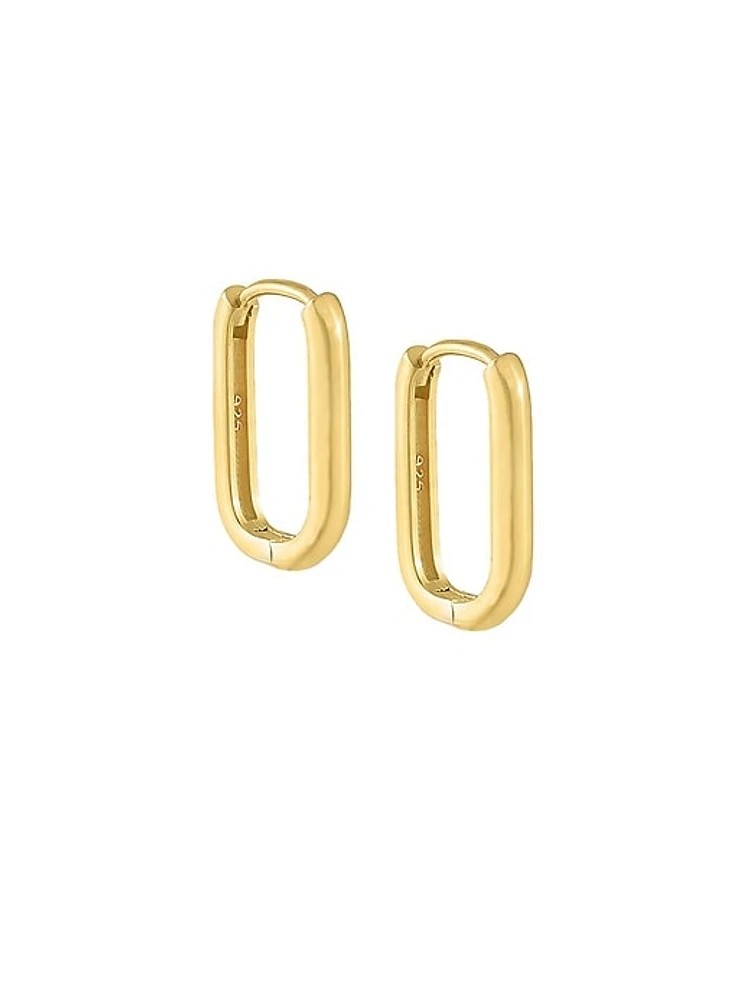 Solid Oval Huggie Earring