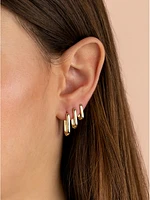 Solid Oval Huggie Earring