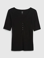 Essential Rib Henley T-Shirt