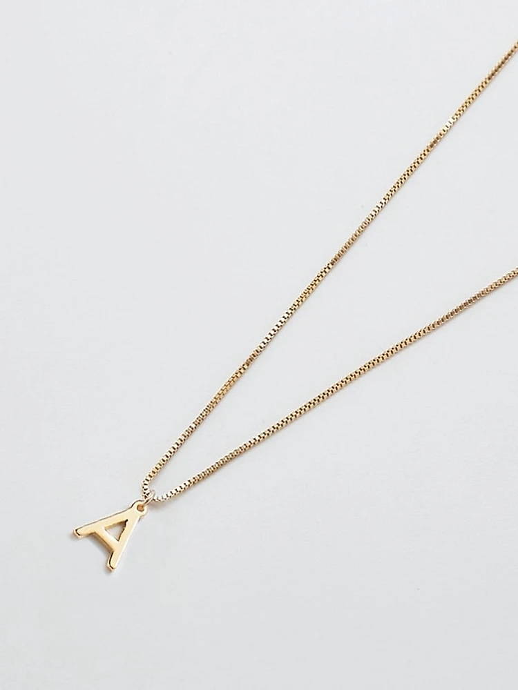 Gold Dainty Initial Necklace