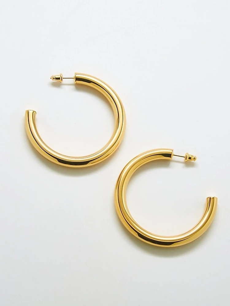 Medium Gold Hoop Earrings