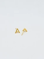 Gold Initial Earrings