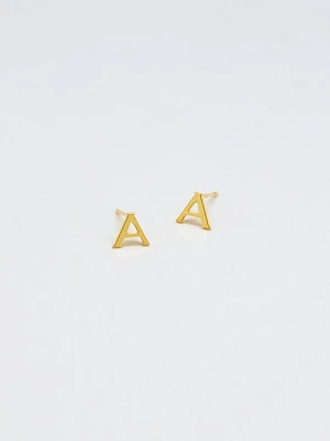 Gold Initial Earrings