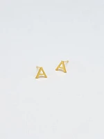 Gold Initial Earrings