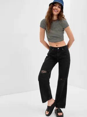 PROJECT GAP Low Rise Baggy Jeans with Washwell