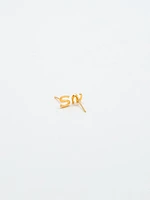 Gold Initial Earrings